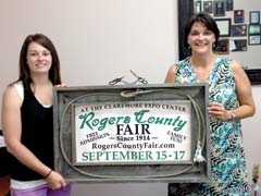 Lisa Dennis and Tanya Andrews of the Claremore Convention &amp; Visitors Bureau.