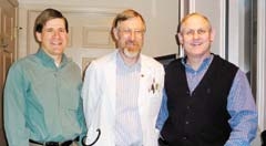 The doctors at Spinal Decompression of Oklahoma ­effectively treat back and neck pain with IDD® Therapy. (L to R): Steven Egleston, M.D., Gary Fortner, M.D., and Dwight Korgan, M.D.