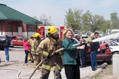 Cindy Williamson at a Leadership Broken Arrow Public Safety Session at the Broken Arrow Training Center. Each session is devoted to a certain theme, such as ­government, social services or public safety, including police and fire.