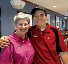 McDonald’s employees Beverly Lossing and Daniel Schwartz love spending time together and expect the volunteer experience to enrich all involved.