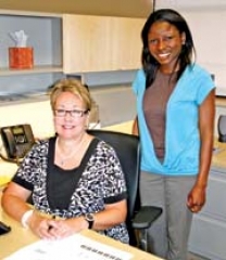 Kathy Reynolds and Dollie Mitchell of the Broken Arrow Area Chamber of Commerce are planning ­Broken Arrow’s Home &amp; Business Expo 2011.