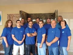 The Marble Elegance team (L to R): (back row) Brandon Webster, Chris Breshears, Michael Self, Danny Church and Mike Self, (front row) Nickie Roberts, Mitch Miranda, Jon Miranda, Jason Peper, JR Wilson, and Myrna McKinney.