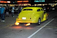 The flame throwing competition is a favorite for many at the Route 66 Cruisers Car and Motorcycle Show.