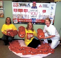 Jane Stuart, Magen Davis and Kathy Brown from the Tulsa chapter of the American Diabetes Association urge everyone to get involved in the effort to stop diabetes, a disease that afflicts 29 million Americans and affects virtually everyone.