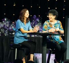 Denise Burns, with her mother, Lynette Hagin, at the 2013 Kindle the Flame® Women’s Conference.