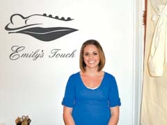 Emily Bush, certified massage therapist, says her ­primary goal is to make people feel better.