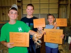 4-H boys who received awards at the Rogers County Fair in 2010.