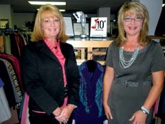 Pat Simmons, president of the board of Dress for ­Success Tulsa, and Ronda Adkisson, executive director.