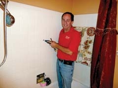 Grout Care of Tulsa owner Kent Kantor can make tile and grout look new again 
for a fraction of the cost of replacement.
