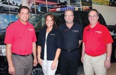 Staff members Kevin McPhail, Jackie Chapman, Bill Schultheis and Brett Christian are excited about Riverside Toyota’s name change to Momentum Toyota of Tulsa and look forward to “keeping their excellent customer service momentum going!”