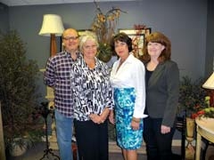 Tom, Debbie, Debra Ann and Teddie Ray welcome you to Signature Interiors, Flowers &amp; Gifts.