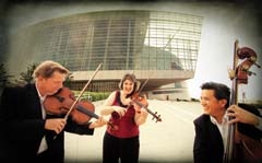 Musicians of Tulsa Camerata include (L to R) Phil Wachowski, Liza Villarreal and Jesus Villarreal.