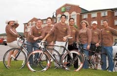 Cycle Fandango committee members include (L to R): Dawn Seing, Steve Fischer, Brenda Senter, Mike Guillen, Eric Yost, Tammy Fate, Joel Everett and Tom Mount.