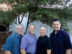 Joe Maltsberger, Kip Robinson, Rusty Johnson and Steve Plodinec of the Bible Church of Owasso Men’s Ministry.
