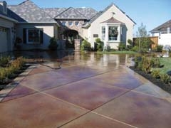 A driveway completed using Impressive Design techniques.