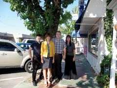 The Jenks Chamber of Commerce staff invites you to the 9th annual Art on Main in downtown Jenks. (L to R): Melvin Piper, Callie McCurdy, Josh Driskell and Kristen Bales.