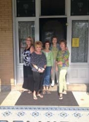 Morgan Williams, Linda Tedder, Sandy Coy, Evelyn Clark and Peggy Feese, chair of ways and means committee. (Not pictured: Marleta McGuire, historian, and Hoytanna Benigar, co-chair of ways and means committee.