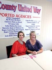 Angela Henderson and Shelly Jones, co-chairs of Rogers County United Way’s Holiday Boutique.