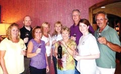 The Wine, Eats &amp; Easels committee includes (L to R): Debbie Murphy, Adam J. Foreman, ­
Kate Buster, LaTonya Cundiff, Kelley Rash, Jo McCord, Mark Suffal, Alisa Inglett and David Blue.