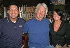 Singer/songwriter Cory Johnson (center) with Main Street Tavern Owner Jason Scarpa 
and Manager Mel Shuman.