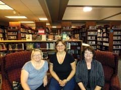 The Friends of the Catoosa Public Library are preparing for the Whale of a Tale Artisan Sale. (L to R): Becky Jones, president; Kathryn Bolen, vice president and event coordinator; and Carol Wyatt, grant writer.
