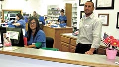 Darren Hightower, pharmacist, and Brittney Carriger, pharmacy tech, are part of the friendly team at CCC Pharmacy.