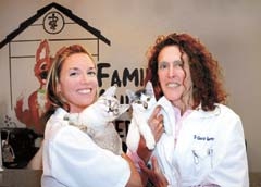 Dr. Jenny Nobles with Oliver and Dr. Gena Guerriero with Max.
