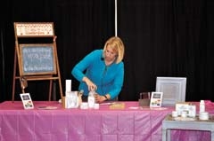 Enjoy informative demonstrations at this year’s
Ladies Lifestyle Extravaganza. Stacy Gray demonstrated chalk-based paint techniques during last year’s event.