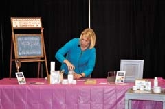 Enjoy informative demonstrations at this year’s
Ladies Lifestyle Extravaganza. Stacy Gray demonstrated chalk-based paint techniques during last year’s event.