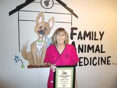 Veterinary Technician Wanda Cline of Family Animal Medicine.