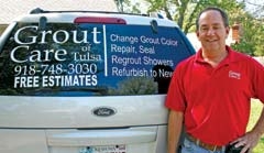 Call Grout Care of Tulsa owner Kent Kantor for a free quote to have your bathroom or kitchen grout looking like new for the holidays.