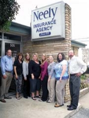 The friendly staff at Neely Agency is always happy to help a customer with their insurance needs. (L to R): Ryan Neely, Terrie Neely, Chrissy Troyer, Jill Nanney, Courtney Harrison, Karly Elnes, Dana Ingersol and Steve Neely.