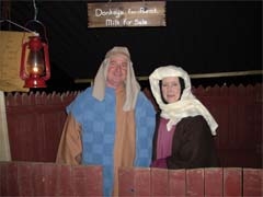 Becky and Steve, members of Christview Christian Church, participate in the annual Bethlehem Walk.