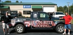 Doug Hazelwood and owner Jim Murr of Dun-Rite Roofing.