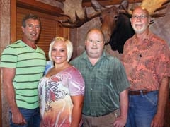 The Wade’s RV Clinic management team includes (L to R): Owner Wade Reeves, Finance Manager Amanda Miller, ­Advertising/Marketing Manager Ron Pratt, and General ­Manager Gregg Meyers.