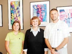 Dr. Elaine Clinton, Bobbie Cary, resource development director of William W. Barnes Children’s Advocacy Center, and Dr. Cory Hicks welcome you to sign up for the Turkey Trot for Tots.