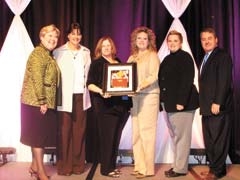 Lt. Governor Jari Askins, Tanya Andrews with the Claremore CVB, Barbara Hawkins with the Pryor Chamber, B.J. Mooney with the Vinita Chamber, Amanda Davis with the Miami CVB, and Hardy Watkins with the Oklahoma Tourism &amp; Recreation Department.