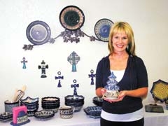 Leslie Cohen, owner of The Pottery Cottage, offers a vast selection of Polish pottery.
