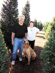 Lucky and his owners, Bill and Paula Jacobs, invite you to enjoy an old-fashioned Christmas experience at the Owasso Tree and Berry Farm.