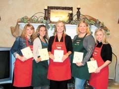 Members of the Junior Ocieleta Club (L to R): Ashlee Roberts, Marisa Littlefield (Home Tour co-director), Theresa Ellis (co-director), Savannah Haddock and Cheri Peters.