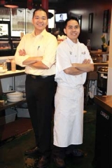 Owners Quinton Wong and Huy Huynh of Akira Sushi Bar.