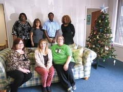 Choices for Life staff members (front row) Phyllis Bowen, Suzanne Cunningham, Beverly Litterell, (back row) Cynthia Stubblefield, Lisa Bohbrink, Keith Griffin and Kimberly Cardwell help children in therapeutic foster care become successful adults.