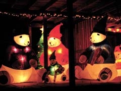 The Castle of Muskogee’s Christmas Kingdom is filled with over 2,000 spectacular inflatable displays.