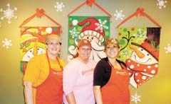 The friendly staff of The Nut House includes (L to R): Leslie Ward, Tina Looney and Noel Crow.