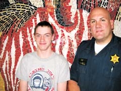 Lt. Adam Hull, a deputy for the Rogers County Sheriff’s Department, and his mentee, Darrick.