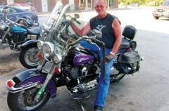 John Burgess is back to his bike after a successful knee ­replacement operation by Dr. LaButti.