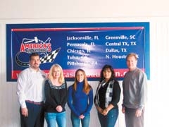 America’s Auto Auction staff includes (L to R): Doug Pirnak, Cathy Oliver, Summer Sanchez, Yolanda Kowalski and Monte Freeman.