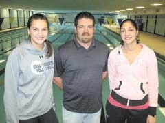 ORU’s Aerobics Center Director Matt Waters with recreations assistants Joana Gruber (left) and Juliane Vieira.