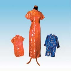 Examples of clothes worn by a Chinese wedding party.