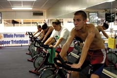 The ORU triathlon will include an eight-mile stationary bike ride.